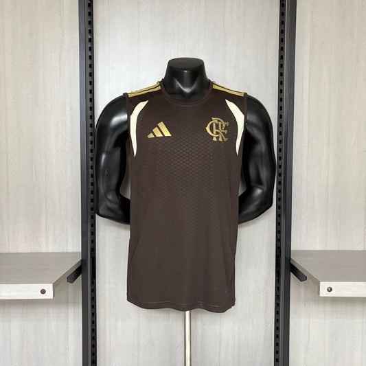 Camisa Regata Flamengo Treino Marrom 26/27 Torcedor