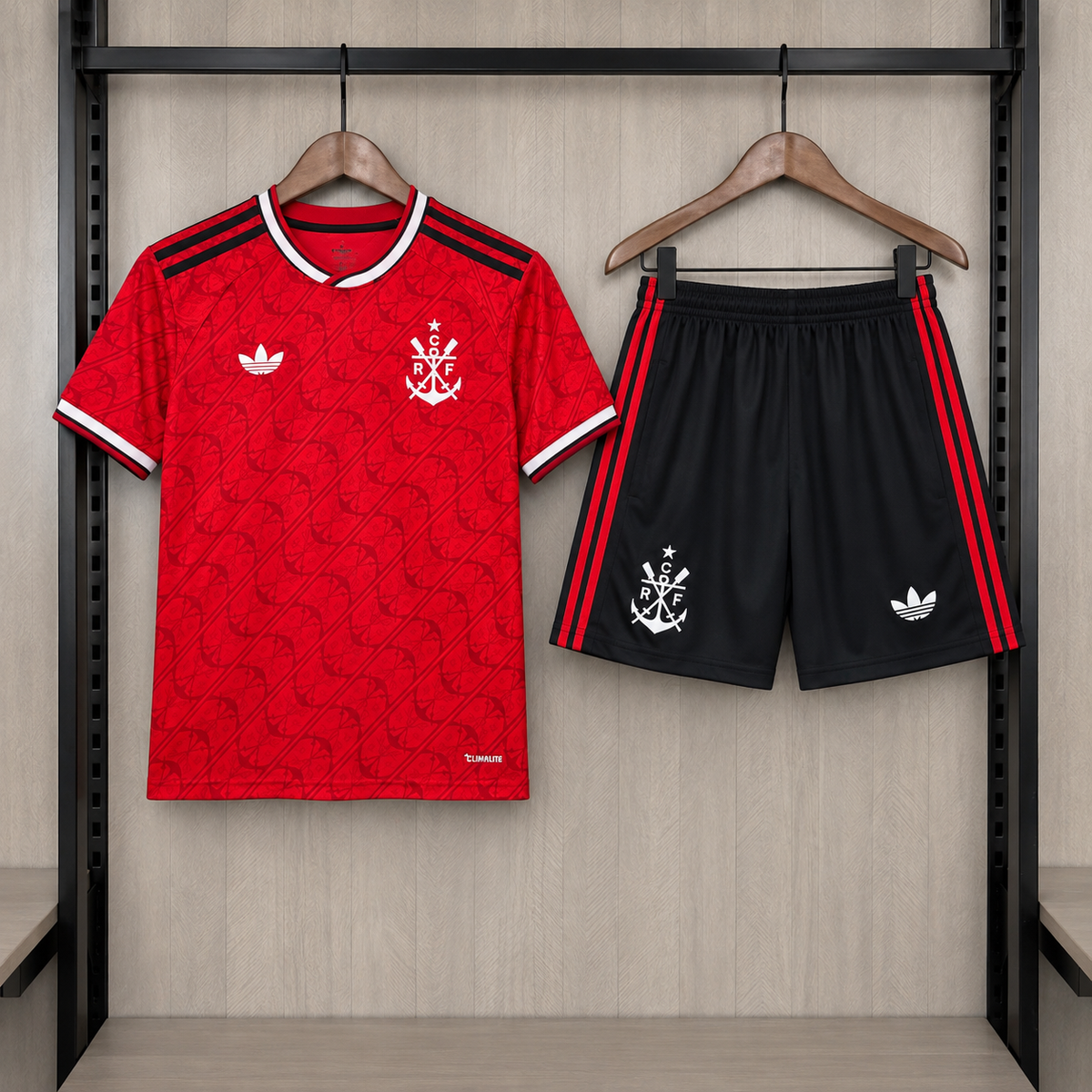 Kit Infantil Flamengo uniforme 3 26/27 Conjunto Unissex