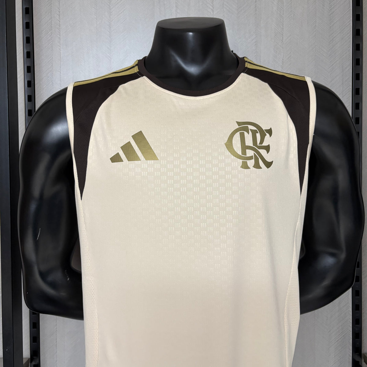 Camisa Regata Flamengo Treino bege 26/27 Torcedor