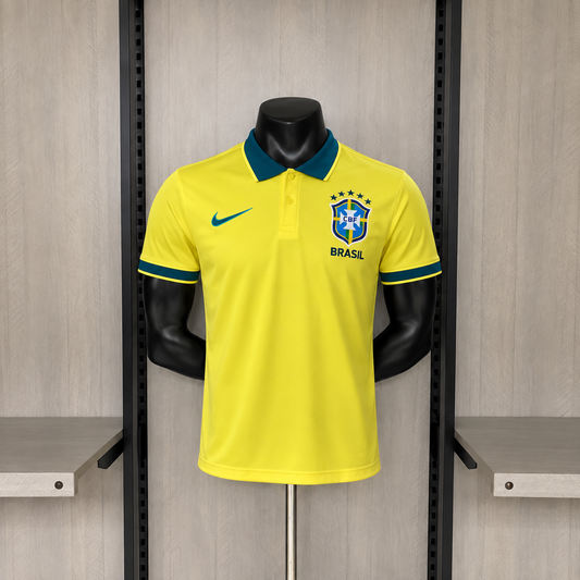 Camisa Brasil Polo Amarela 26/27 Torcedor